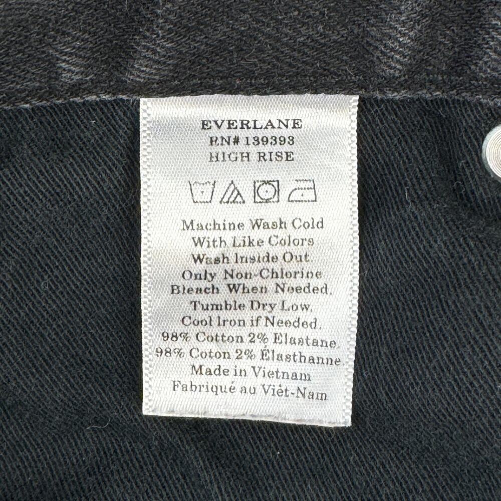 Everlane Black Coal Stretch High Rise Cigarette Crop Ankle Jeans Size 26 Regular - Picture 10 of 12